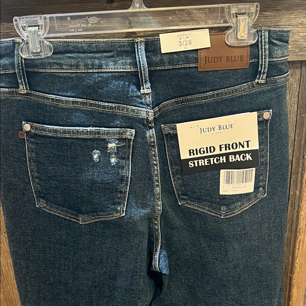 Judy Blue Dark Blue Straight Leg Jeans with high waist